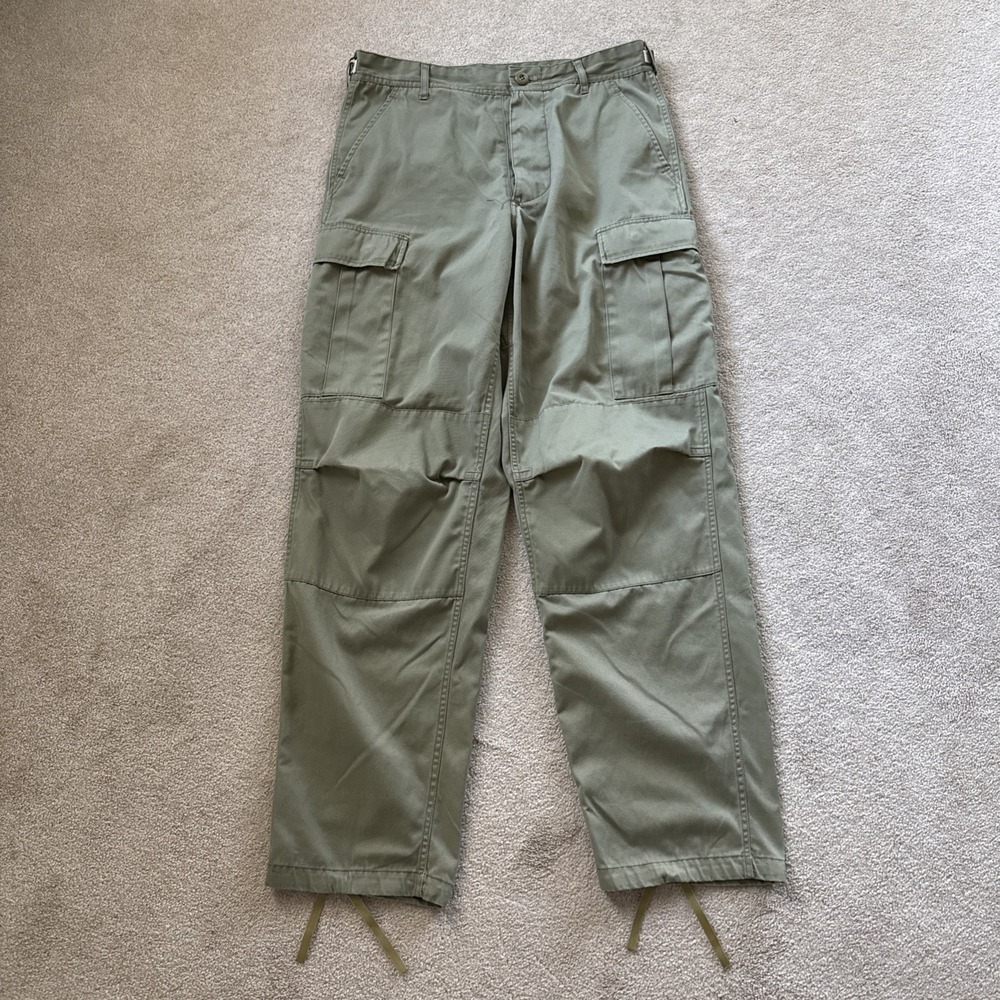 Military Utility‎ Work Pants Mens 33x31 Green Outdoor Double Knee Button Fly